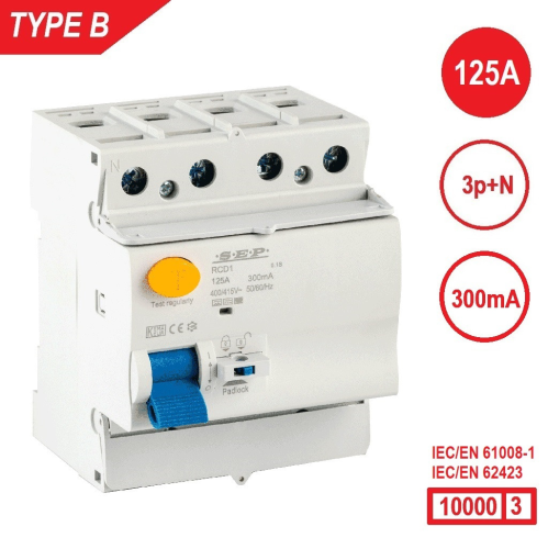 SEP RCD1 Type B al.schak 4p 40A 30mA 10kA